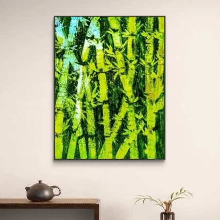 Echoes of Bamboo Serenity fine art print on cotton canvas, signed by the artist