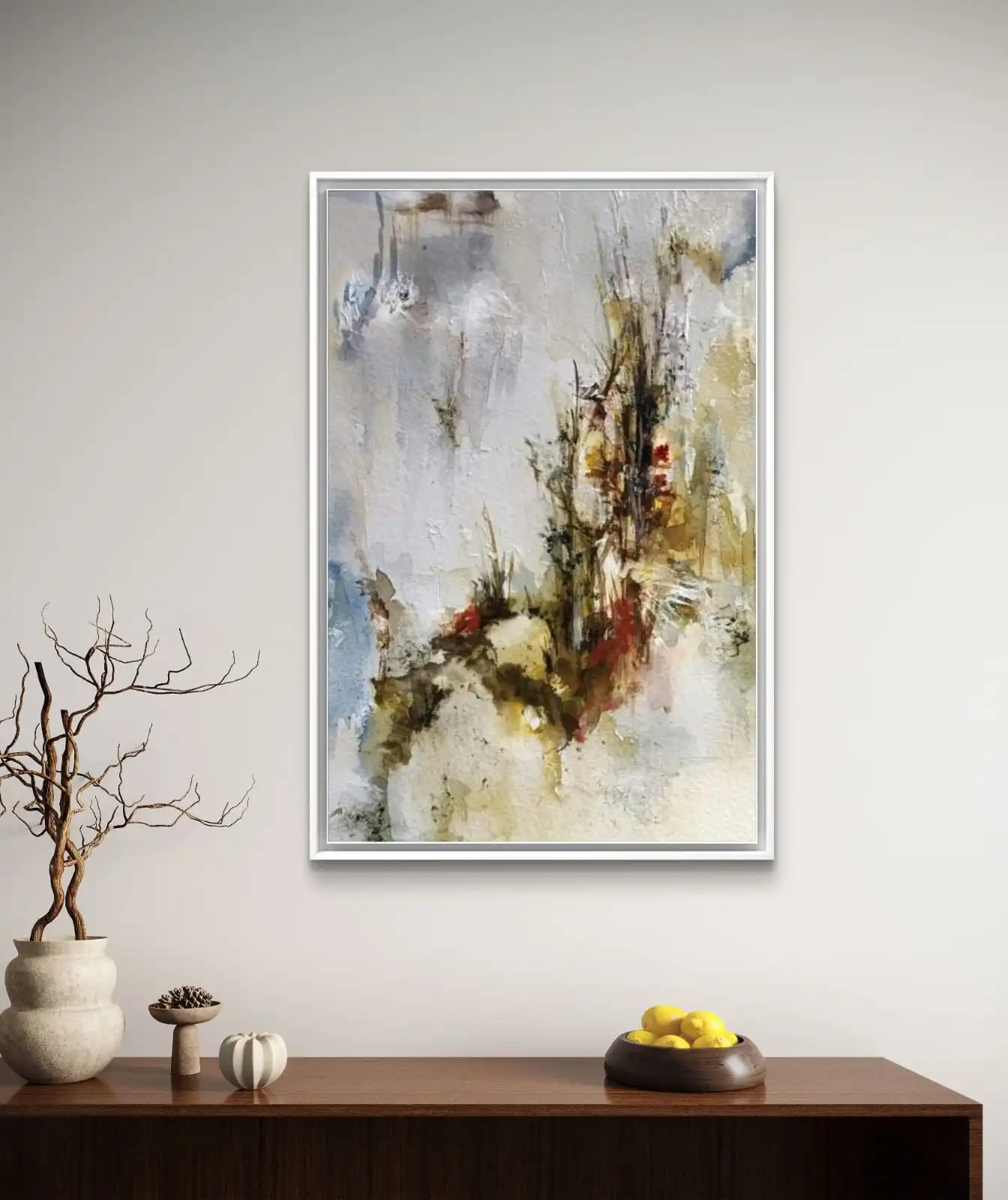 Nature’s Trace Painting – Abstract Contemporary Wall Art Print on Canvas