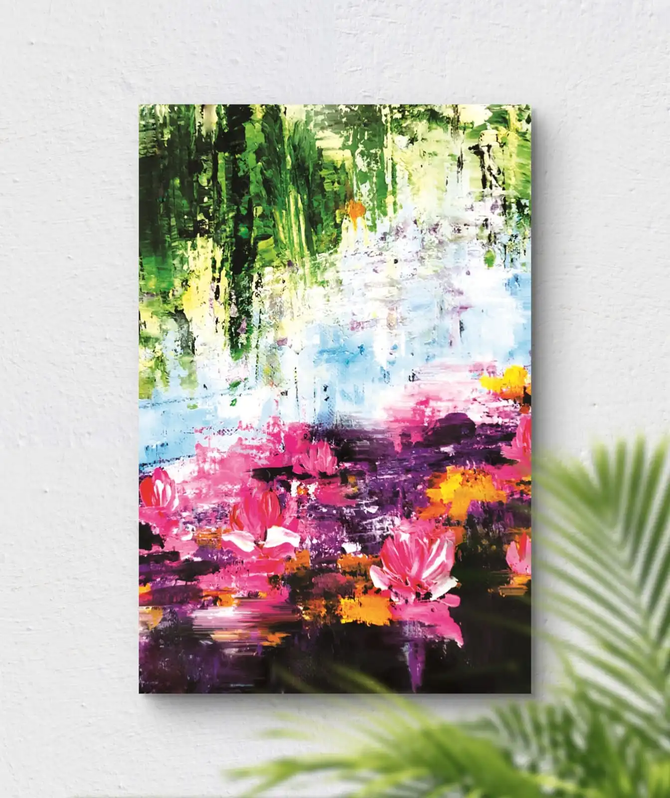 Lilies Blossom Art Prints on Cotton Canvas by Sabiha Hasan Sumbul