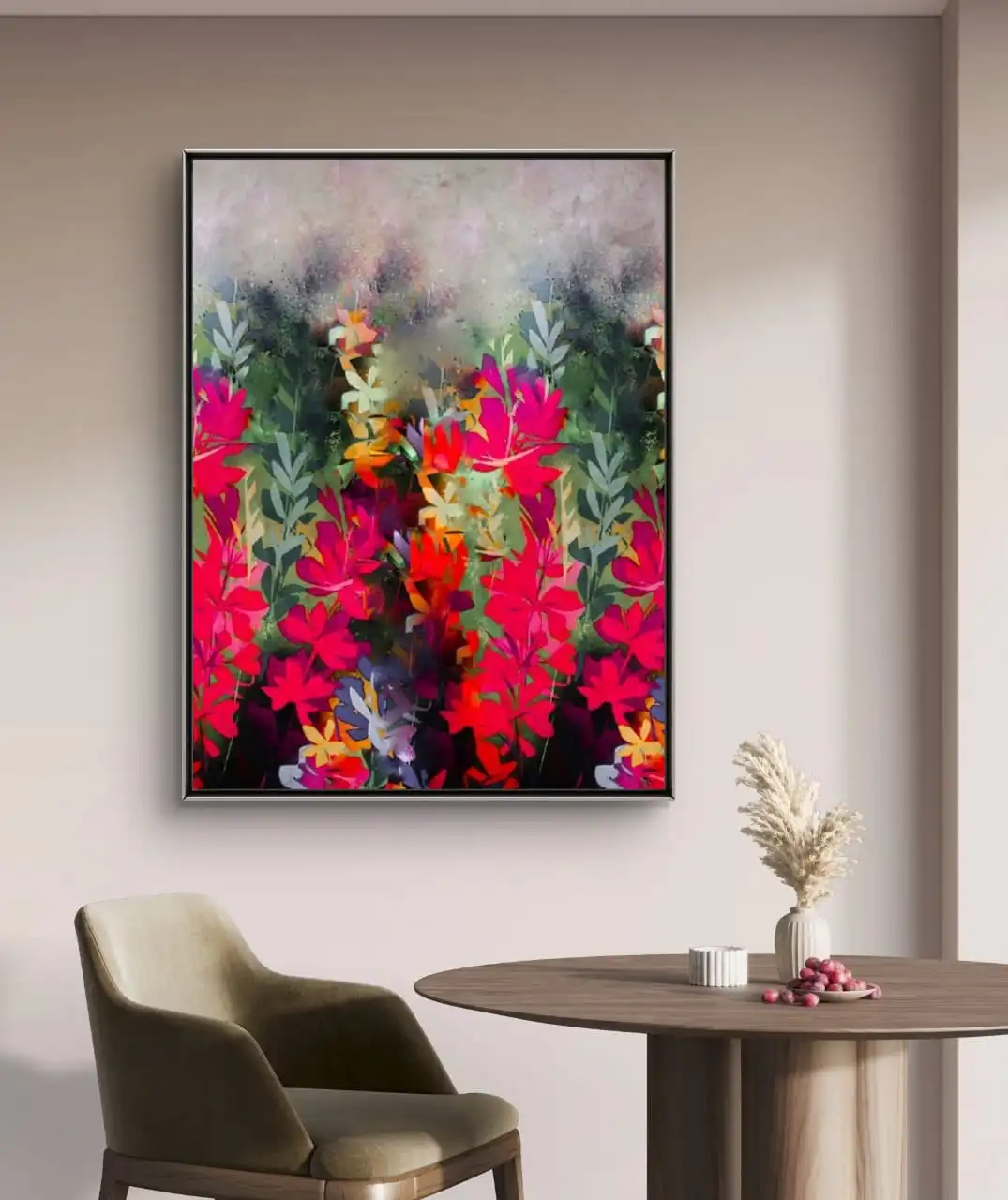 Rainbow Meadow Art Print on Cotton Canvas Signed by Artist