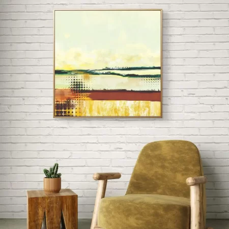 Driftline abstract acrylic painting fine art print on cotton canvas – modern wall décor by SHSWorks