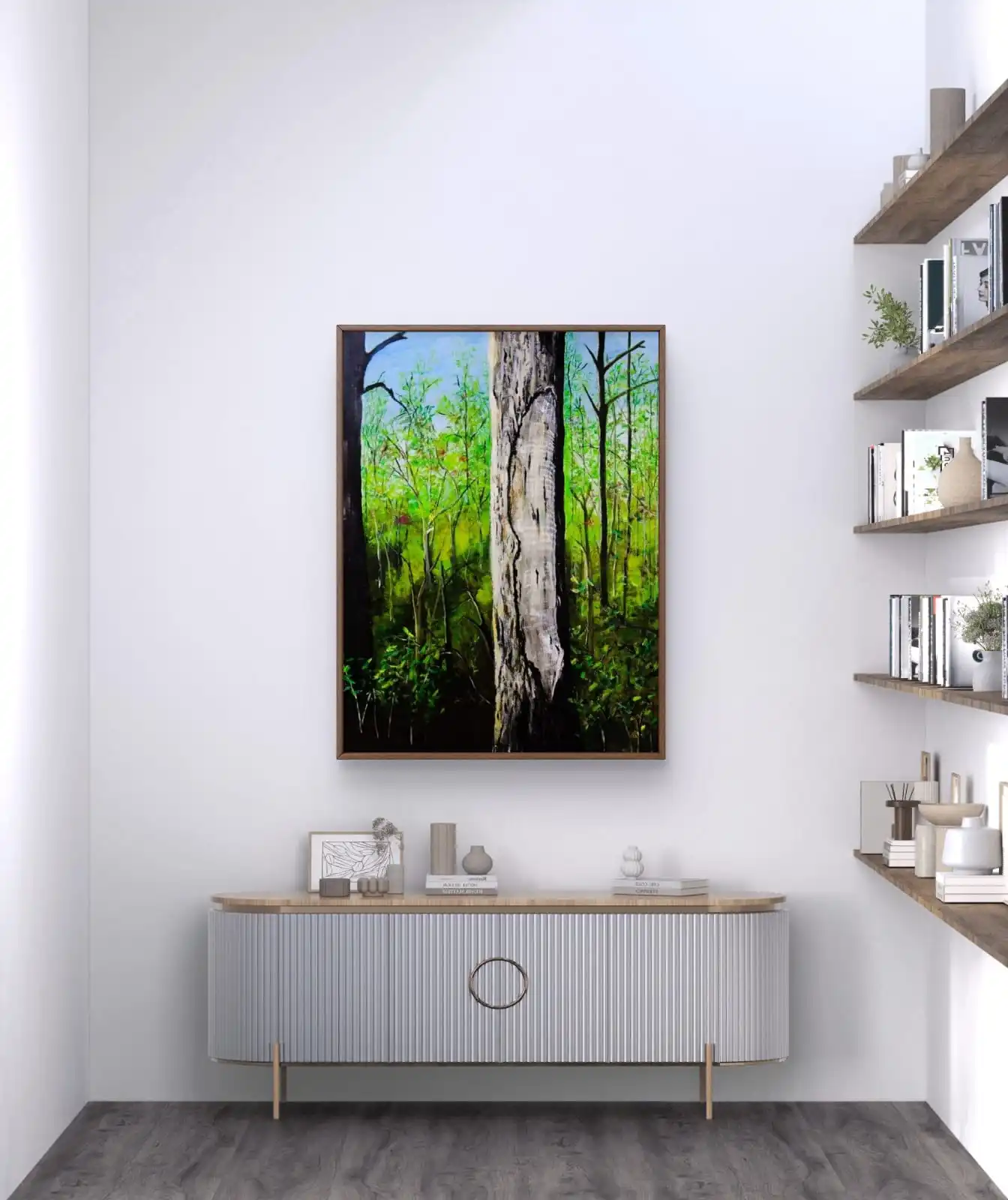Guardians of the Green landscape painting fine art print on canvas