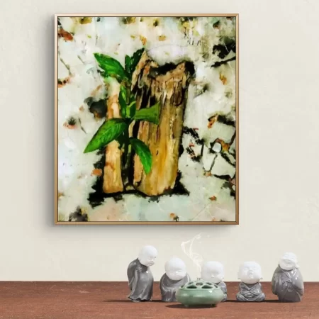 Self Belief Acrylic Painting – Contemporary Fine Art Print on Cotton Canvas, Signed by Artist