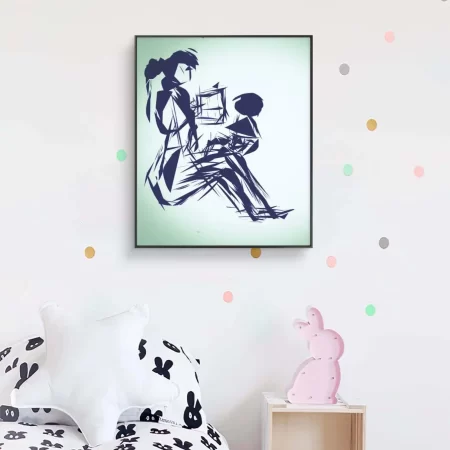 Mother As A Teacher Teacher for Life blue digital canvas painting