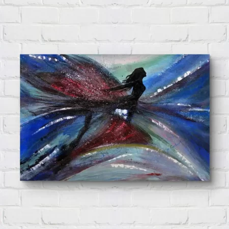 Let Me Fly fine art canvas print contemporary acrylic artwork by Sabiha Hasan Sumbul