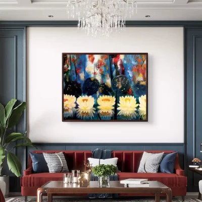 Handmade acrylic painting “Dancing Mood” by SHSWorks – contemporary wall décor, elegant and vibrant canvas art