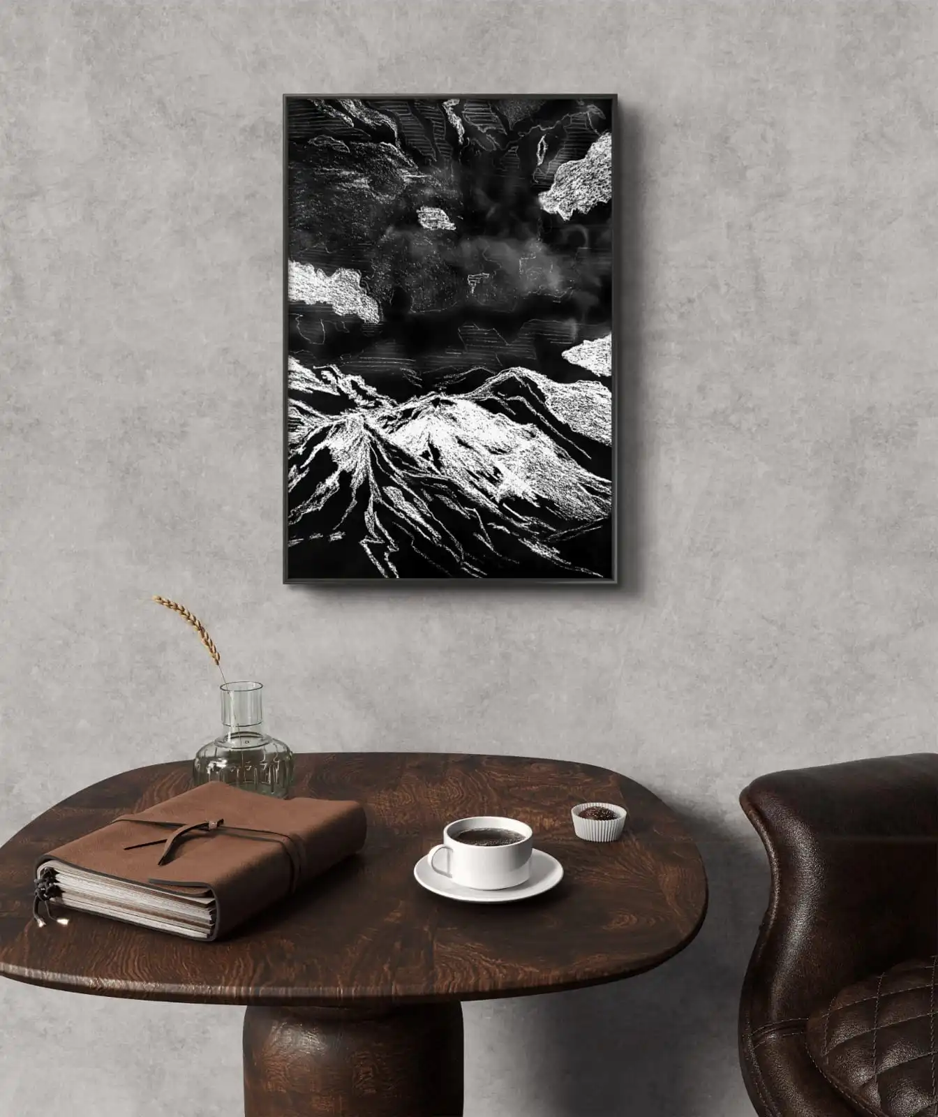 Echoes in Charcoal Sketch pen and charcoal artwork with expressive monochrome textures