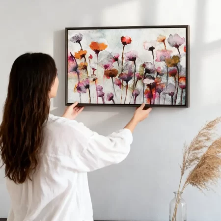 Soft Bloom floral canvas print on premium cotton canvas